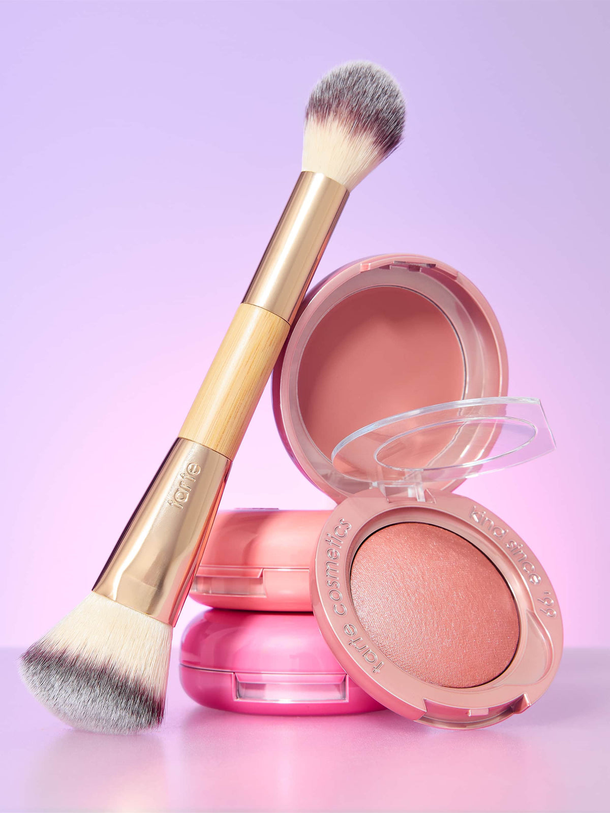 double-ended cream & powder cheek brush
