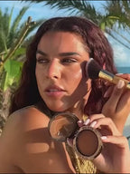 double-ended cream & powder bronzer brush